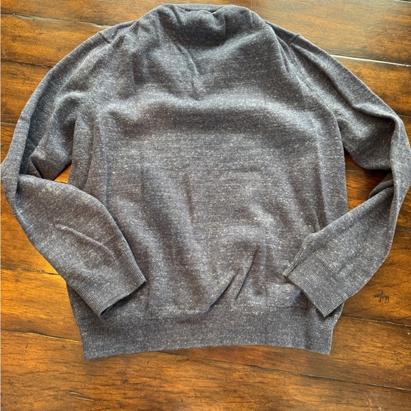 Men's Express Heathered Blue V-Neck Sweater- Size L - Picture 4 of 10